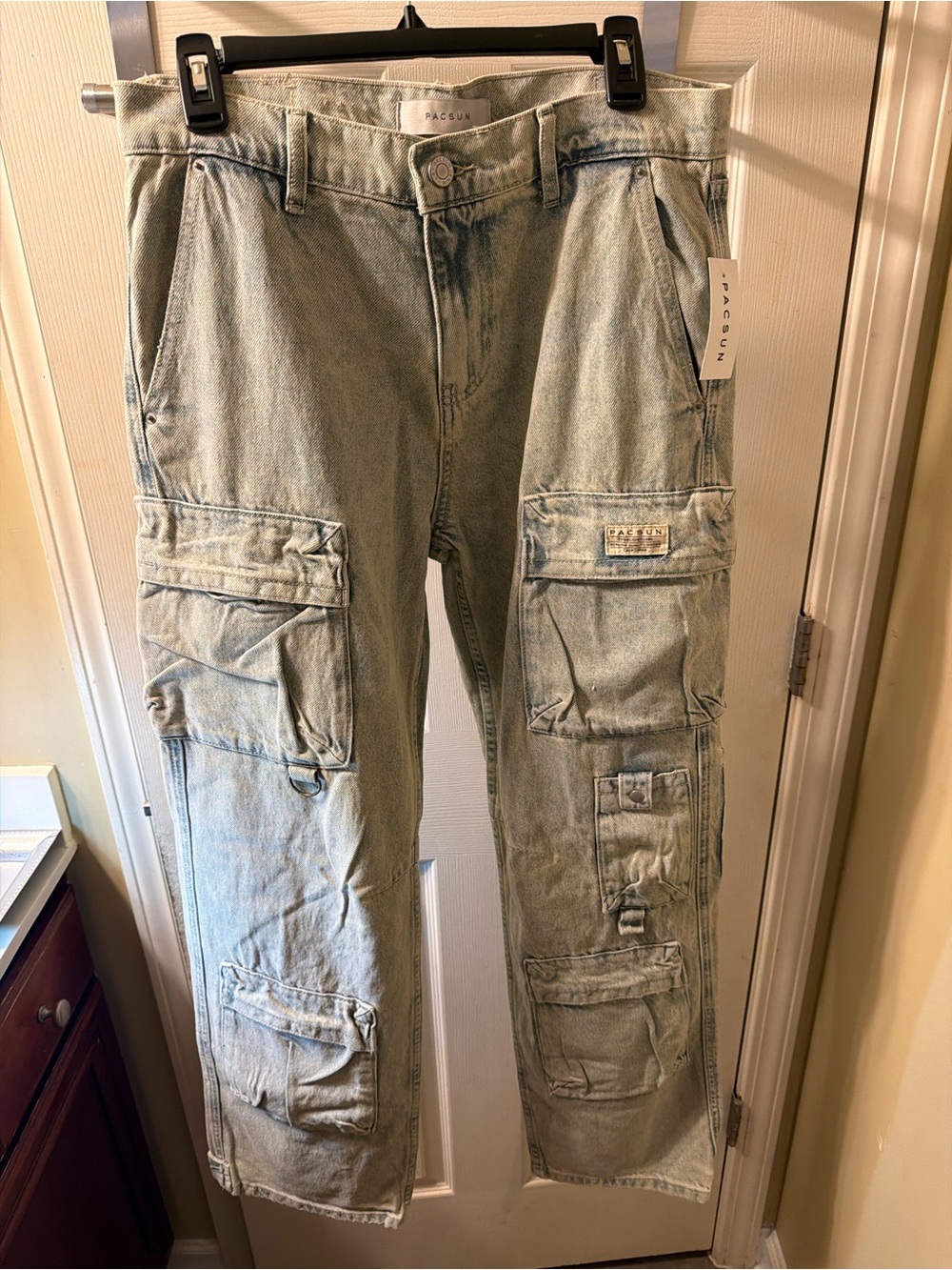 PacSun Men's Washed Sage Cargo Pants